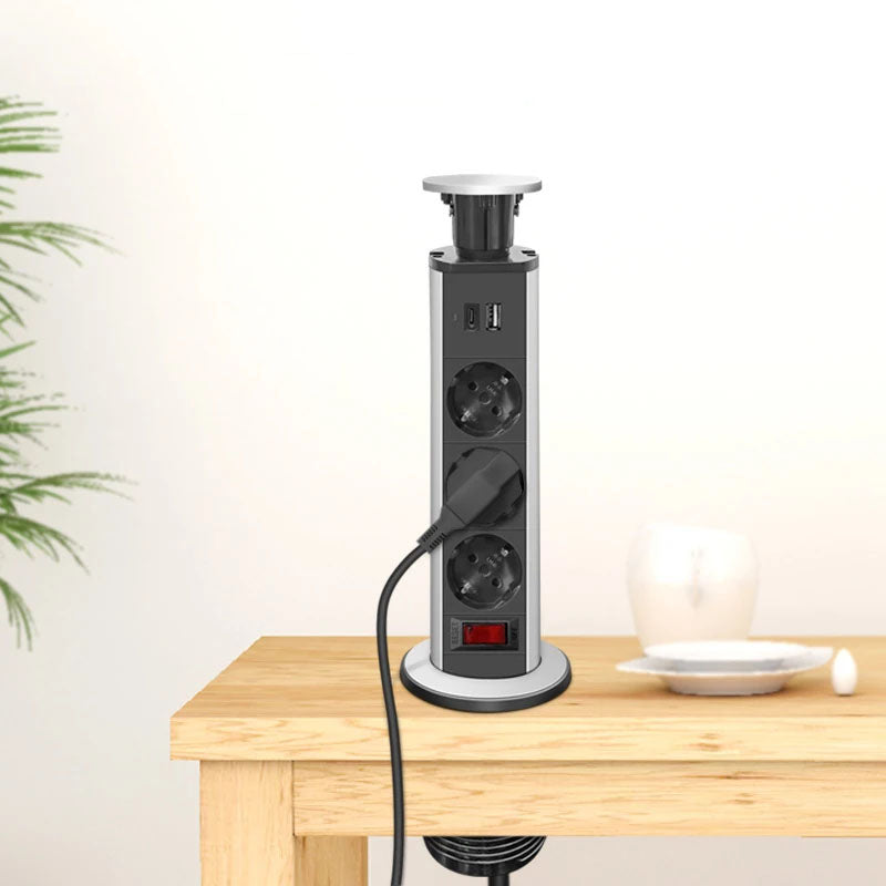 Cable Organizer Table Socket Pop-Up Power Strip - Image 0