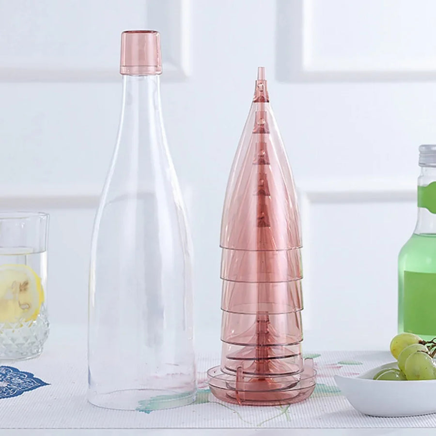 Portable Travel Wine Glass Bottle Set - Image 1