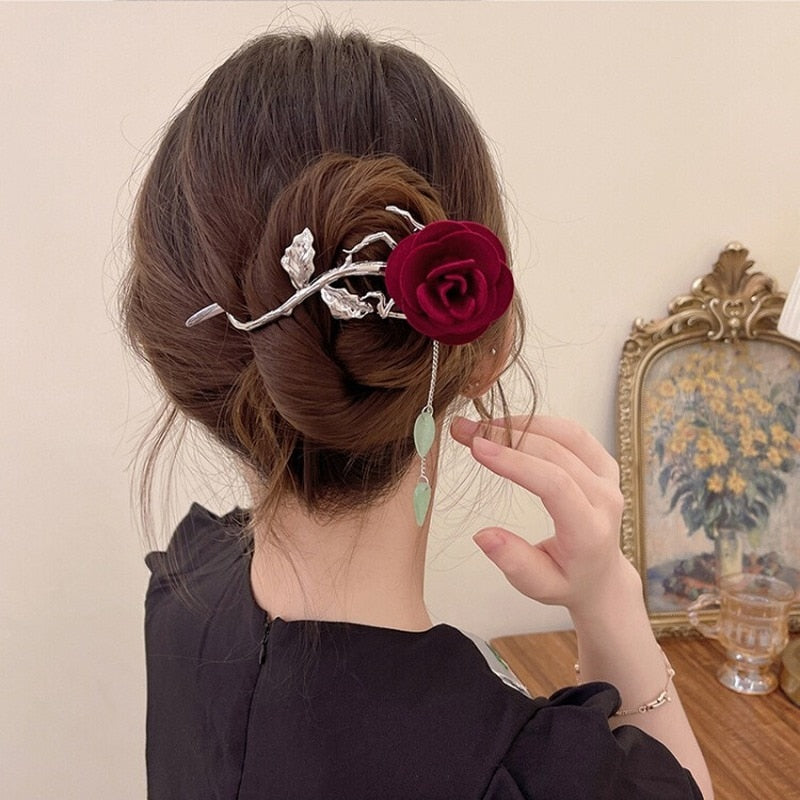 Elegant Rose Retro Hairpin - Image 7
