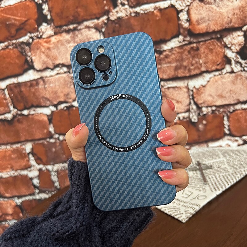 Carbon Fiber Magsafe Magnetic iPhone Case - Image 1
