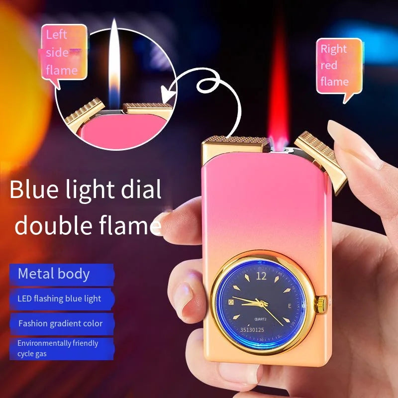 Creative Dual Fire Gradient Color Lighter Watch - Image 1