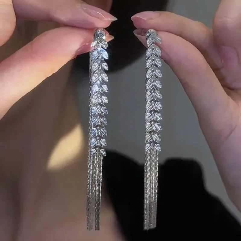 Winter Breeze Zircon Flower Earrings - Image 5