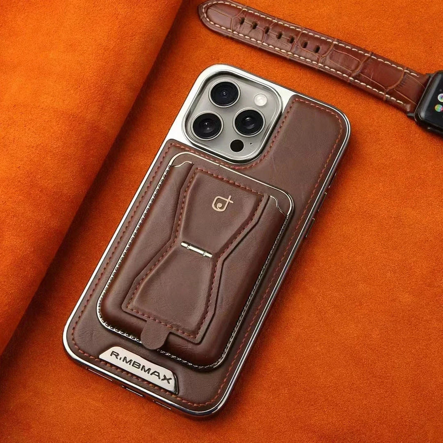 Lux Hold Leather Wallet Stand iPhone Case - Image 4