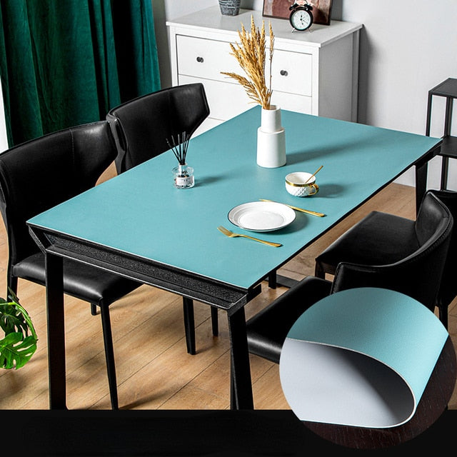 Nordic Minimalist Leather Waterproof Table Protector Mat - Image 12