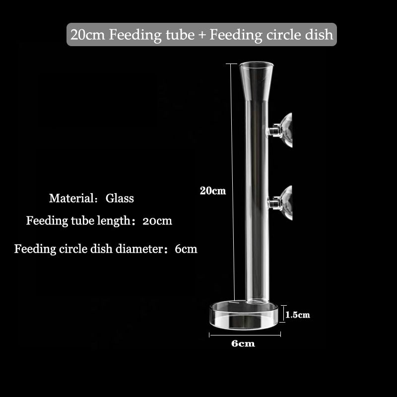 Transparent Aquarium Glass Tube Fish Feeder - Image 9