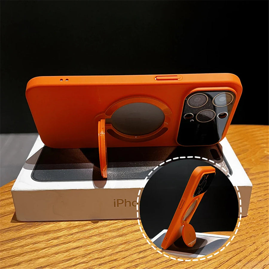 Rotation Heat Camera Protection iPhone Stand Phone Case - Image 1