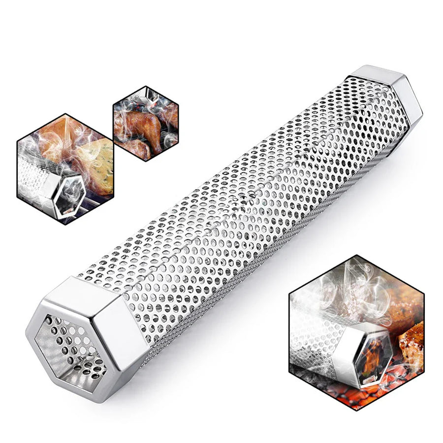 Aromatic Stainless Steel Hexagon BBQ Smoker Tube - Image 4