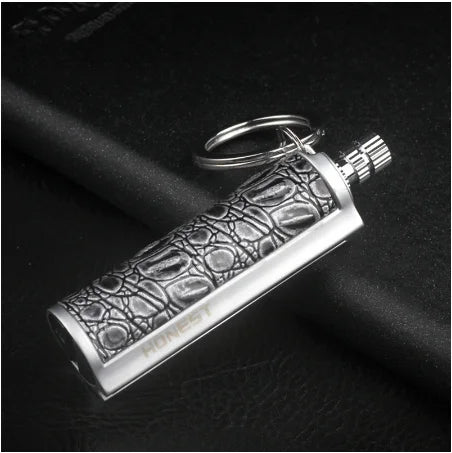 Leather Keychain Metal Match Inferno Lighter - Image 6