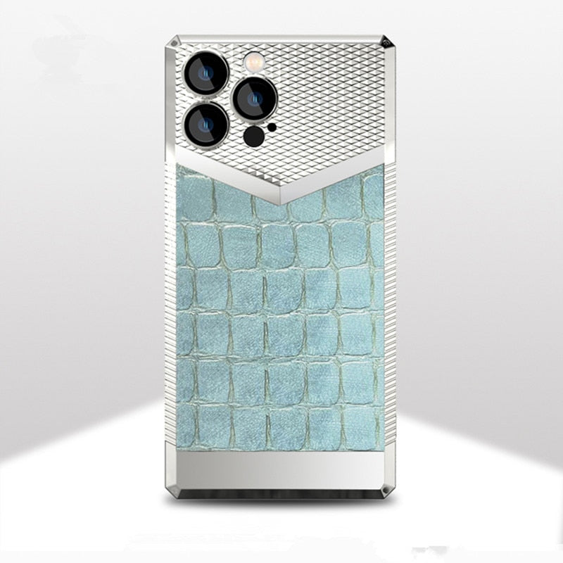 Crocodile Pattern Shock Absorbent Leather iPhone Case - Image 9
