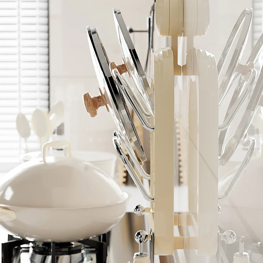 Suction Wall-Mounted Pot Lid Organizer Storage Rack - Image 5