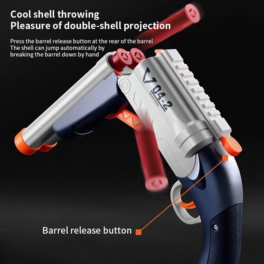 Double Barrel Soft Bullet Launcher Toy Gun - Image 2
