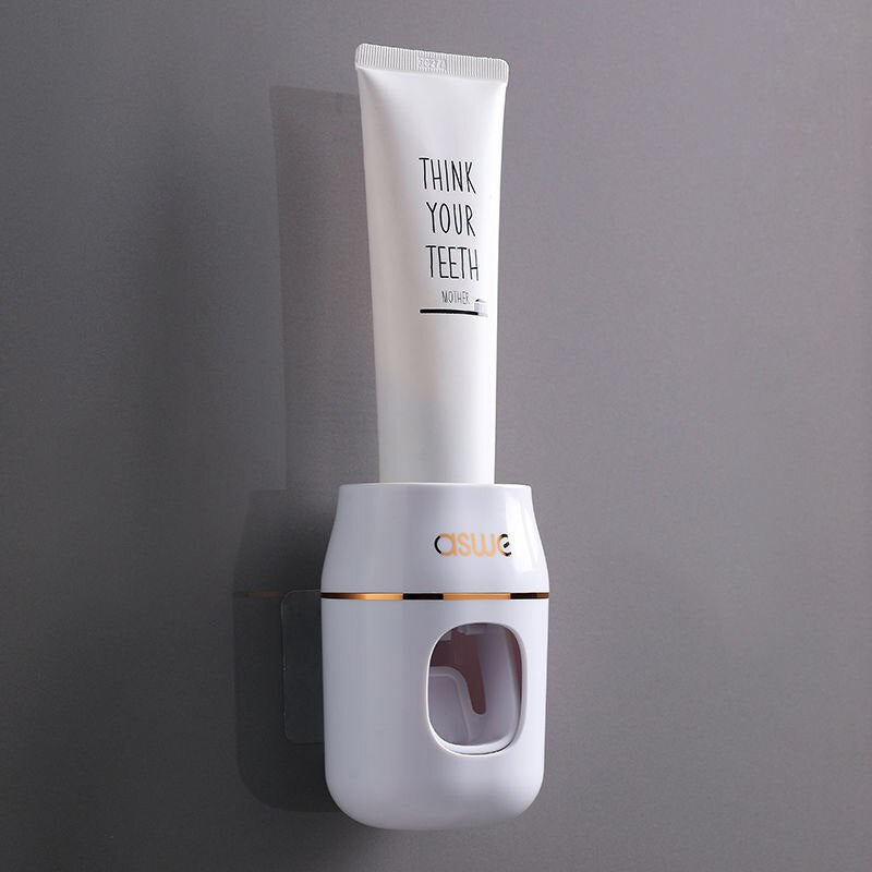 Wall-Hanging Mouthwash Cup Toothbrush Holder - Image 1