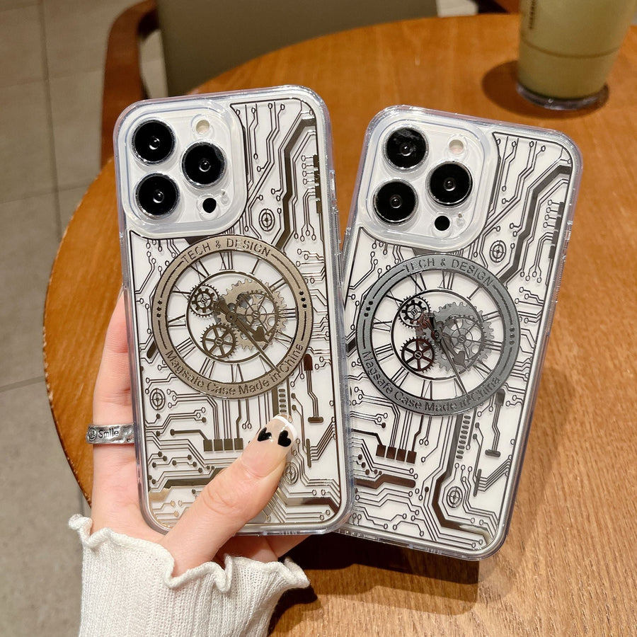 Transparent Mechanical Clock Magsafe iPhone Case - Image 3
