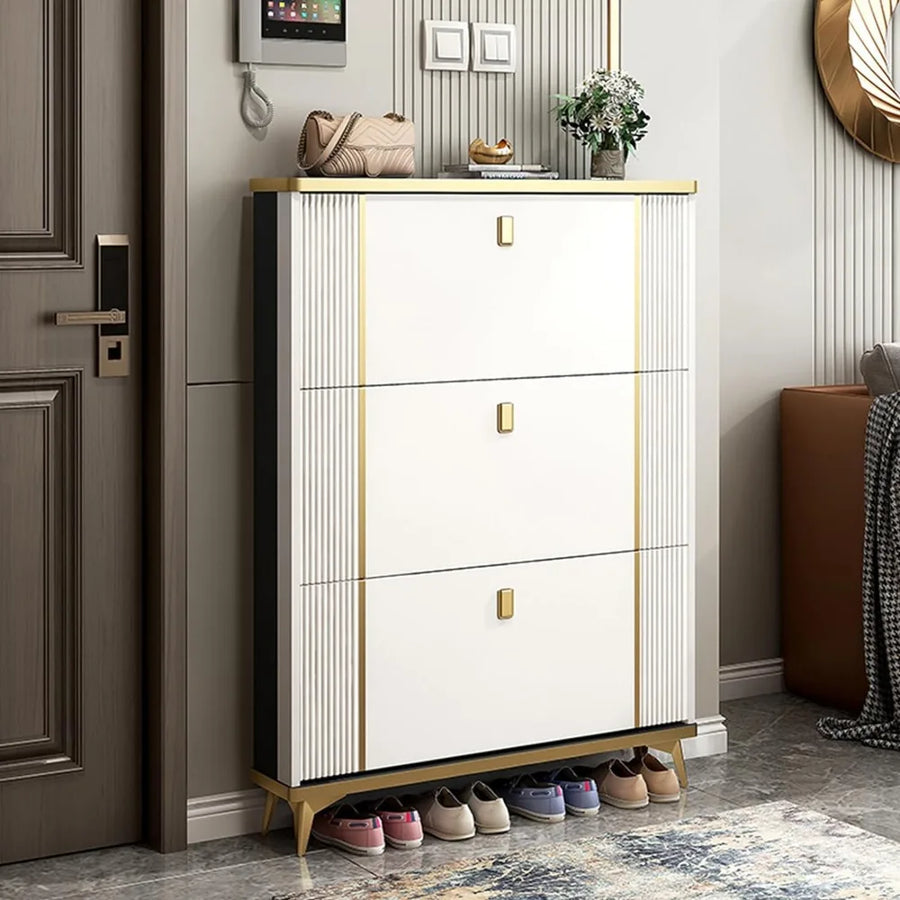 Home Essentials Elegant Shoe Cabinet With 3 Flip Drawers - Image 2