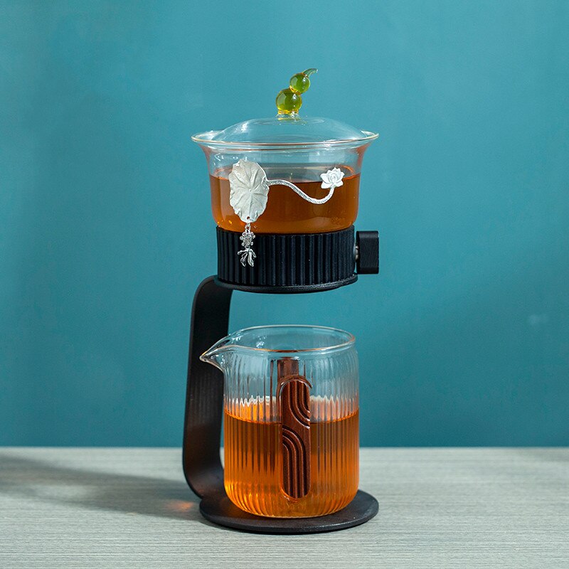 Ancient Mystery Leaf Glass Teapot - Image 9