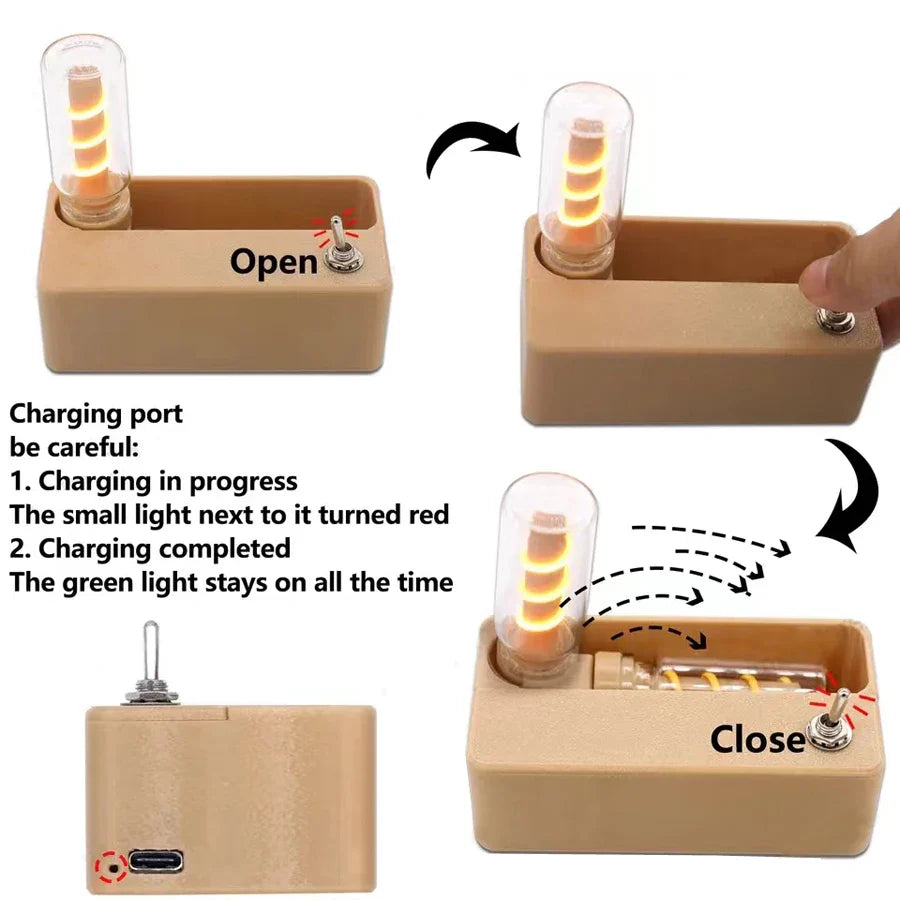 Mechanical Flip Rechargeable Night Lamp - Image 3