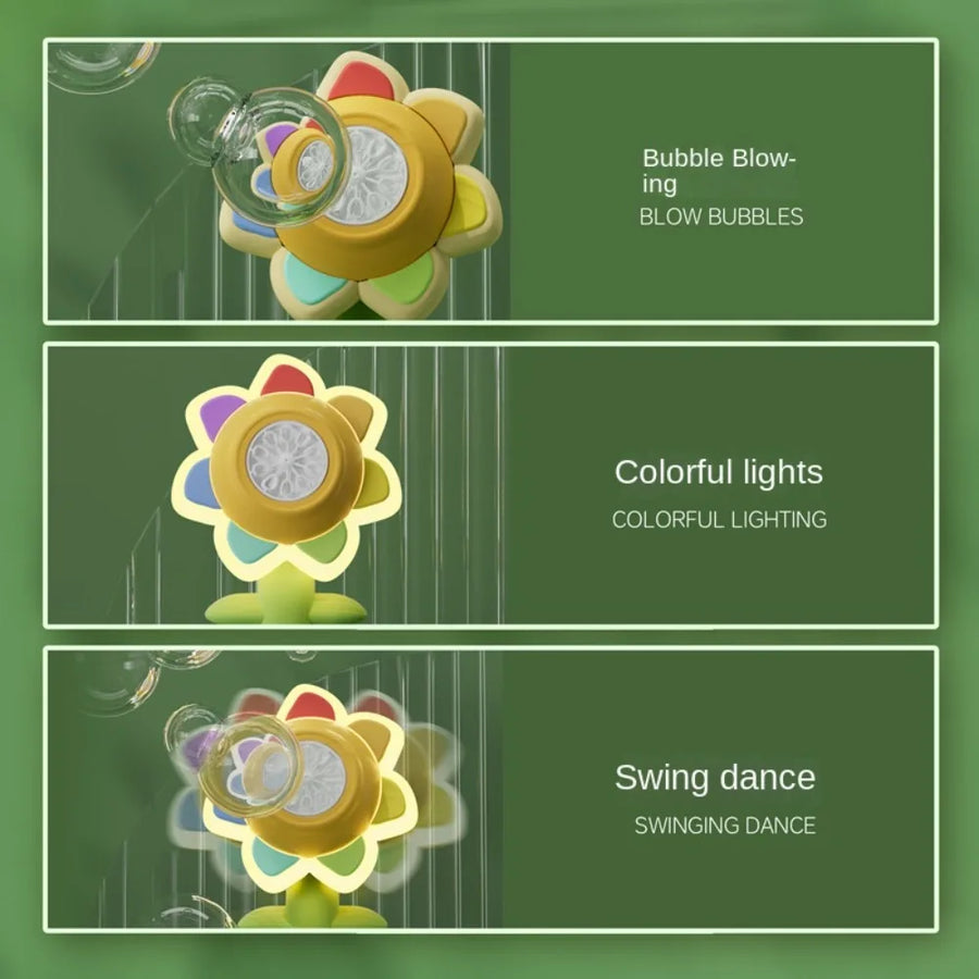 Electric Sunflower-Shaped Portable Kids Fun Bubble Maker Toy - Image 14
