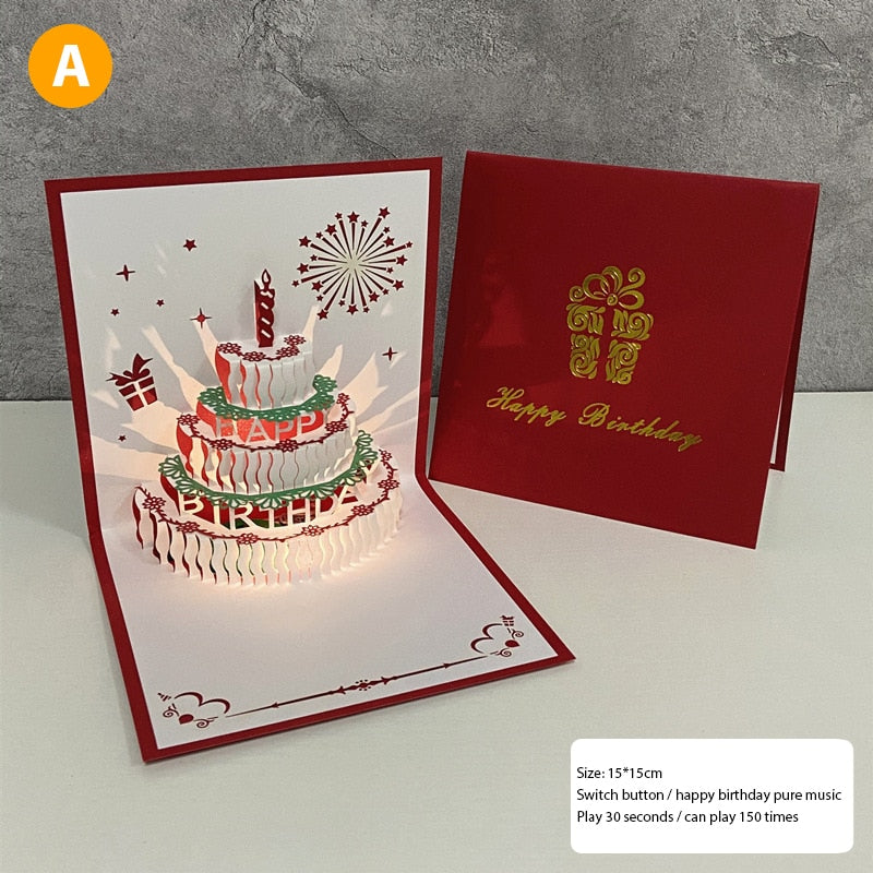 3D Birthday Music Happy Cake Cards - Image 5