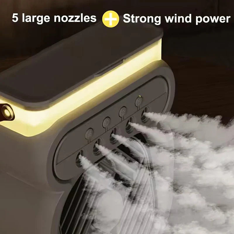 3in1 Air Cooler LED Night Lamp Humidifier Fan - Image 1