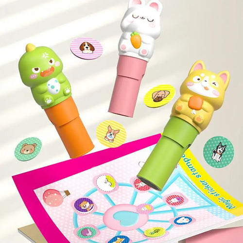 Waterproof Unlimited Fun Kids Sticker Stamp Set - Image 0