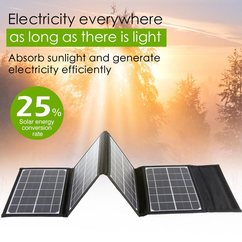 Solar Power Foldable Travel Power Bank - Image 1