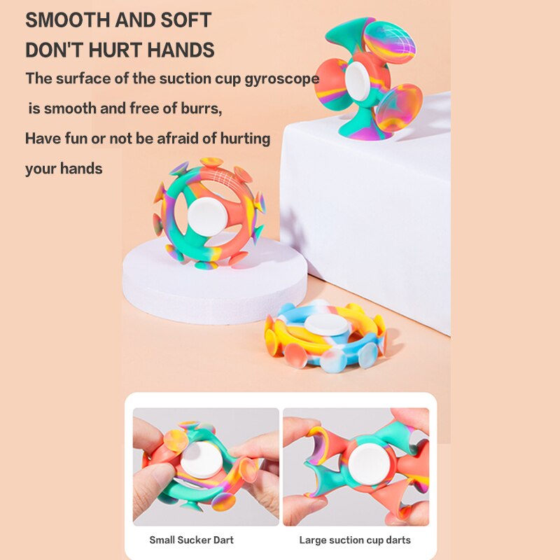 Anti-stress Silicone Colorful Hand Spinner - Image 3