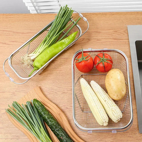 Space-Saving Over-Sink Mesh Strainer Rack - Image 0