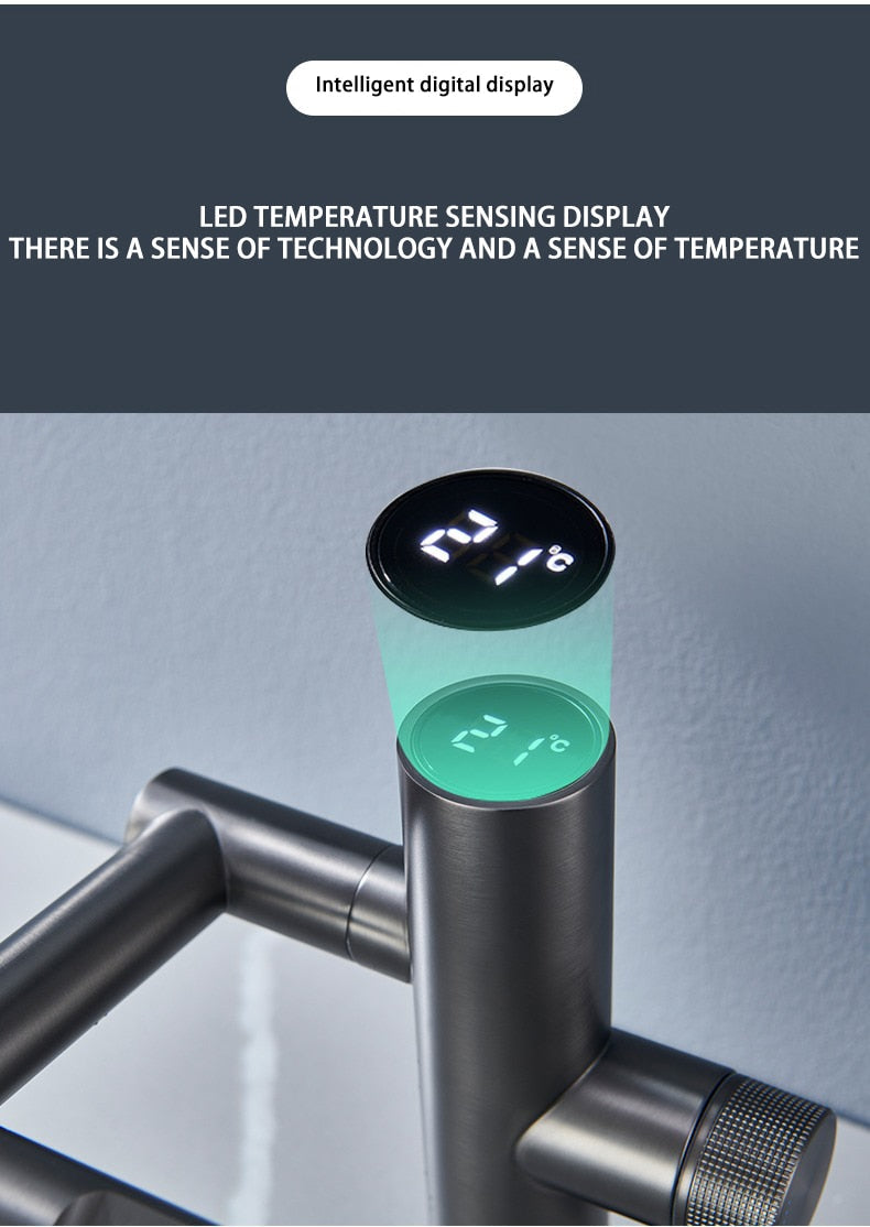 Hydroelectric Rotating Modern Smart Waterfall Faucet - Image 2