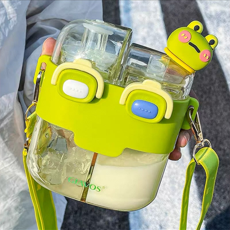 Double-Bin Drink More Kids Water Bottle - Image 1