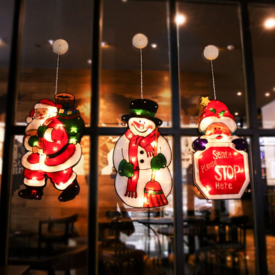 Flashing Christmas Decor Window Hanging Lights - Image 1
