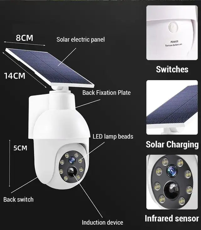 Solar Powered Motion Sensor Smart Rainproof Dummy Camera - Image 3