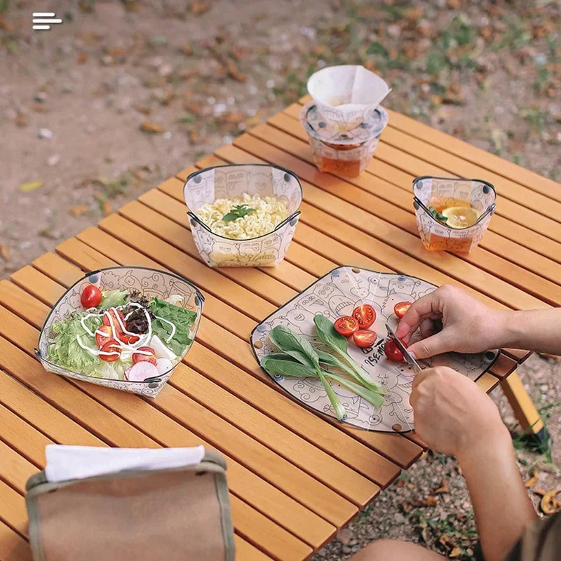 Collapsible Travel Picnic Camping Dish Set - Image 1