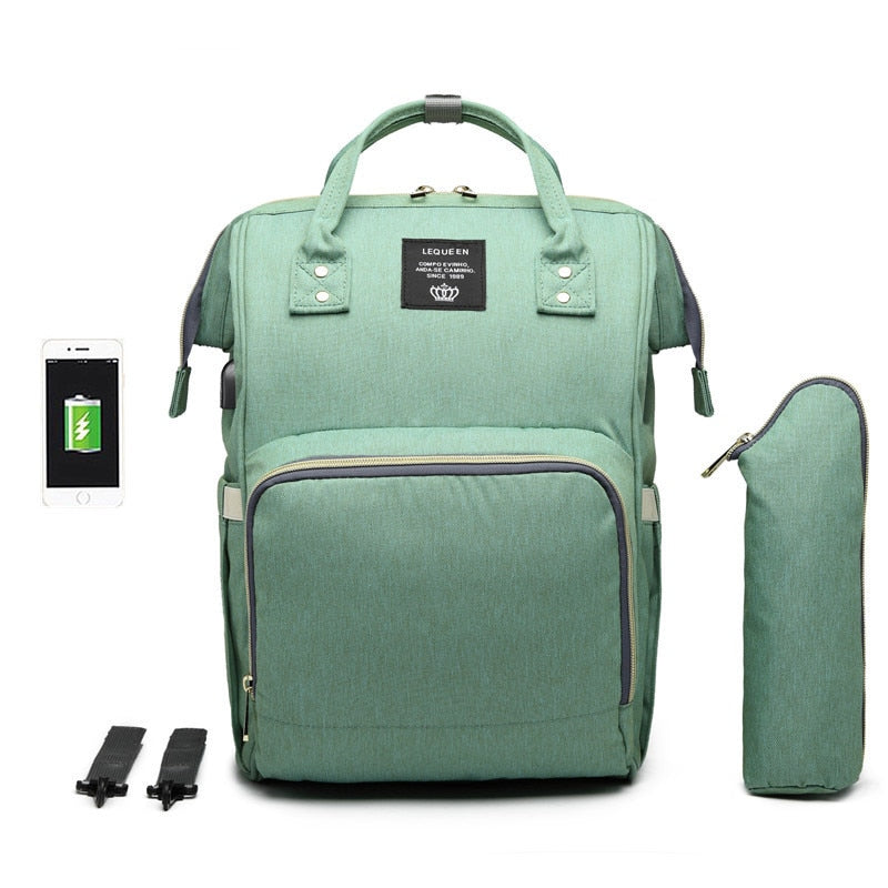 Large Capacity USB Mom Baby Diaper Backpack - Image 11