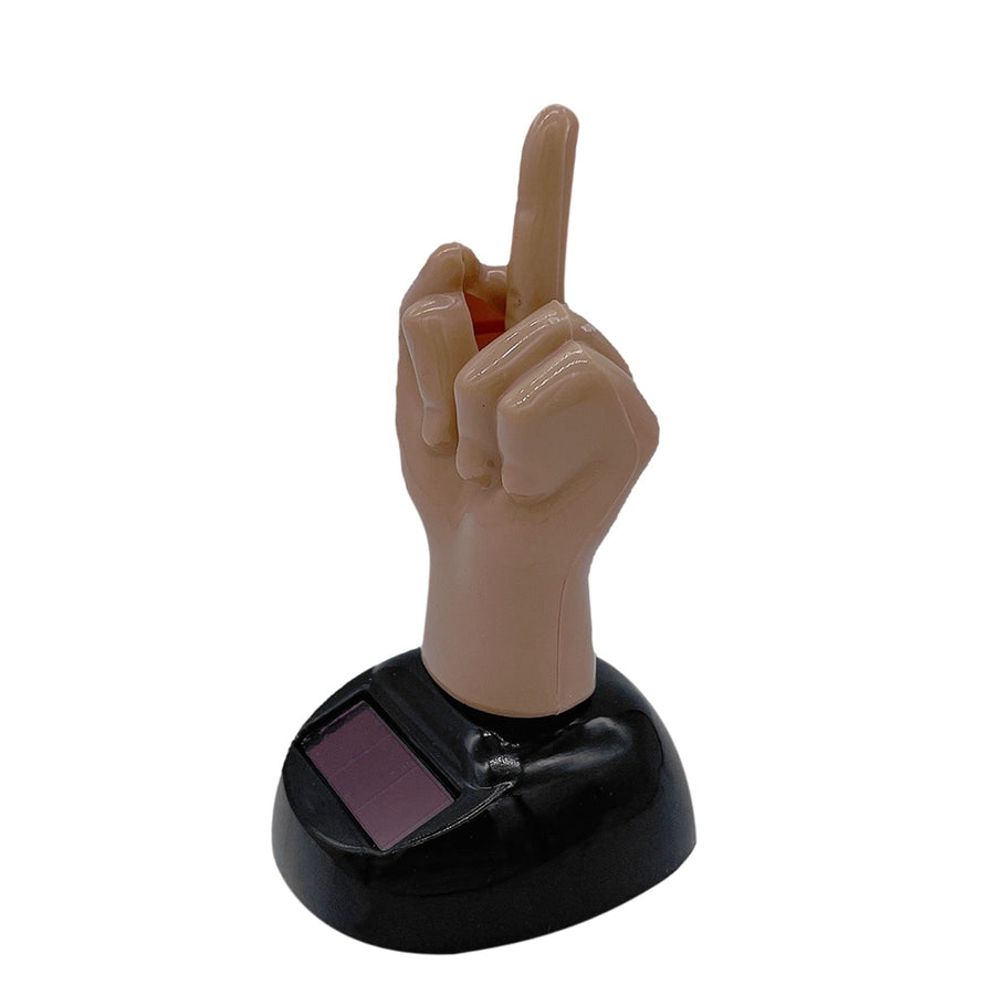 Car Dashboard Middle Finger Solar Power Decor - Image 3