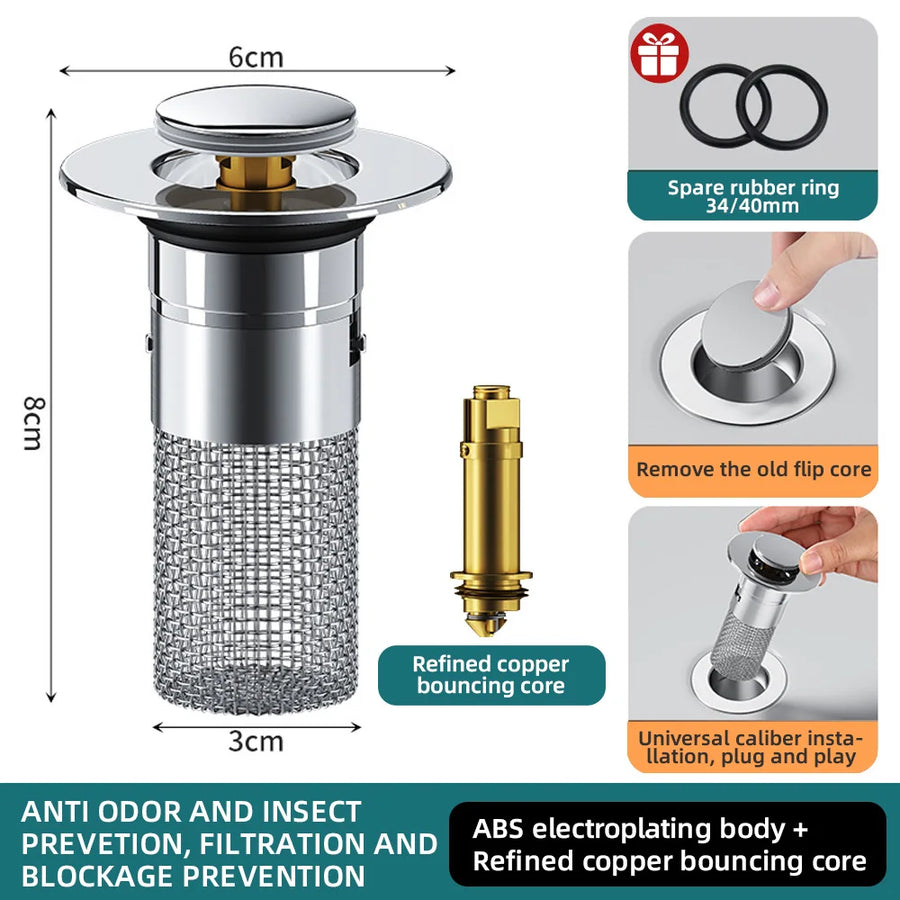 Pop-up Anti Clogging Drain Sink Strainer Filter - Image 12