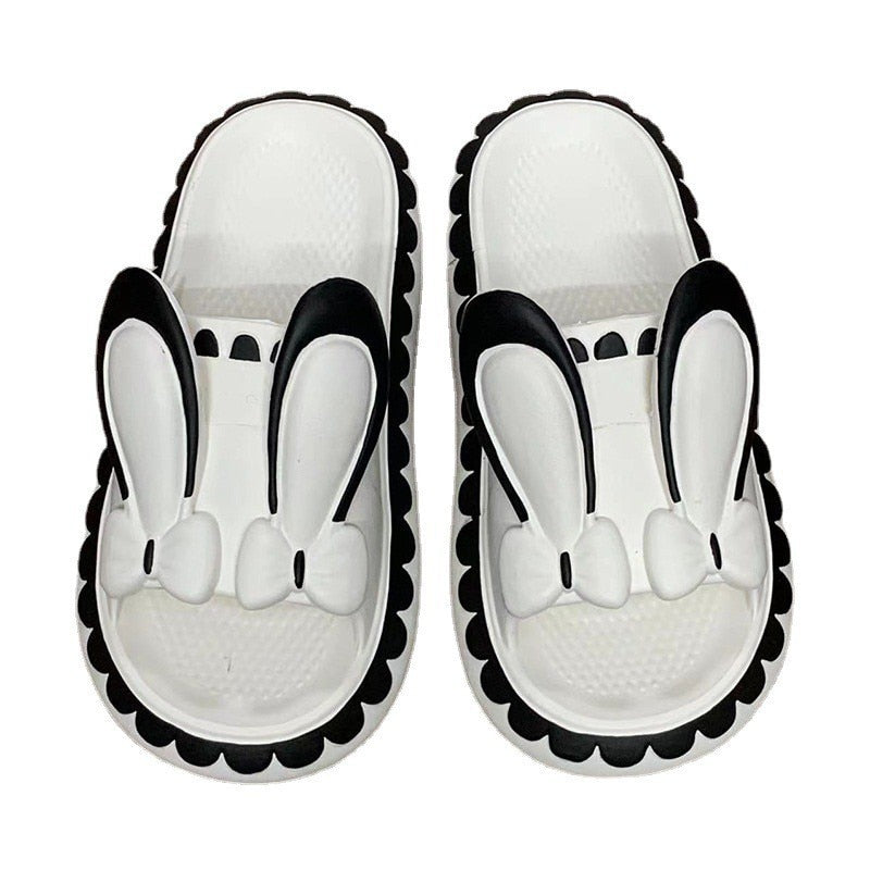 Cute Rabbit Low Wedge Women Slippers - Image 2