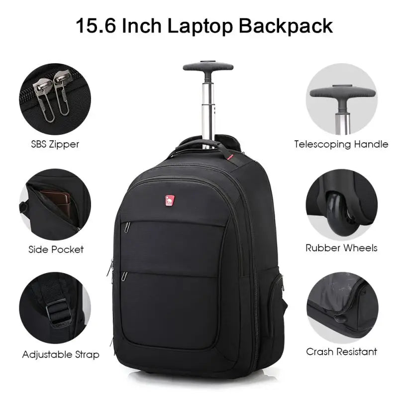 Large Capacity Comfortable Business Travel Trolley Backpack - Image 4