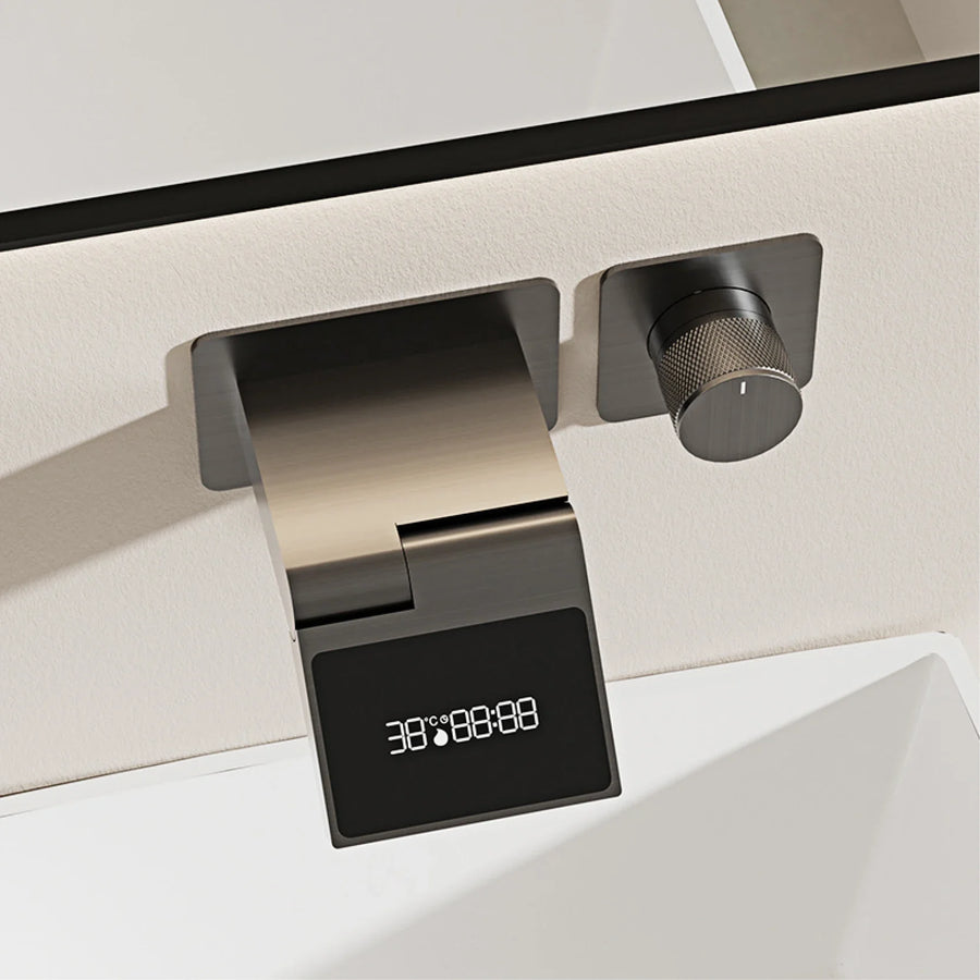 Intelligent Luxury Hidden Handle LED Digital Bathroom Faucet - Image 3