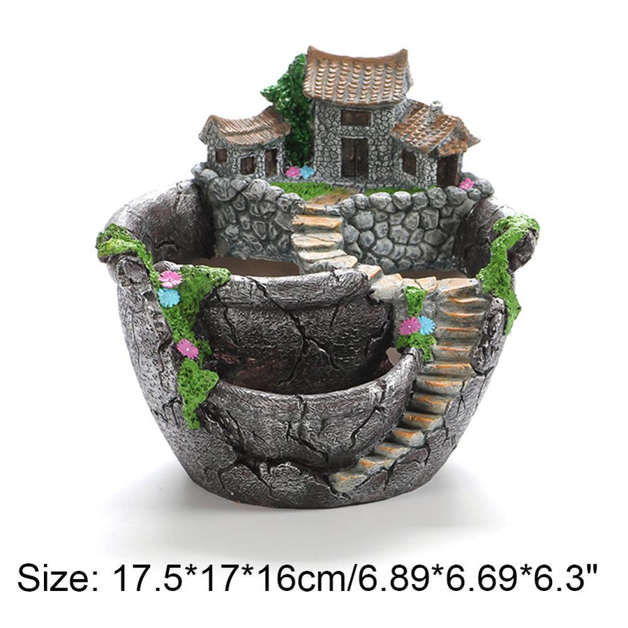 Fairy Garden Flower House Pot Lamp - Image 4