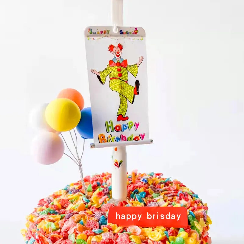Whimsy Clown Surprise Party Cake Candles - Image 1