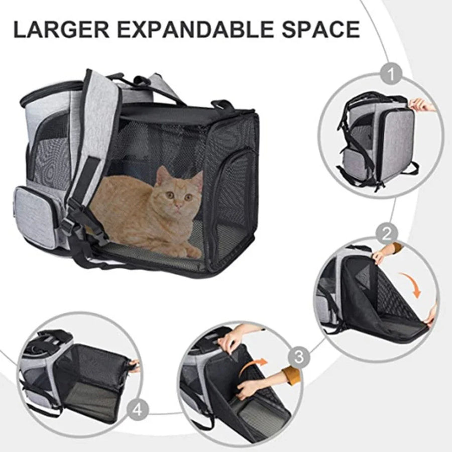 Pet Travel Breathable Expandable Backpack - Image 2