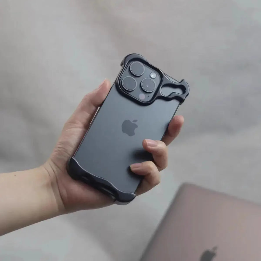 Luxury Irregular Metal Bumper Phone Case - Image 2
