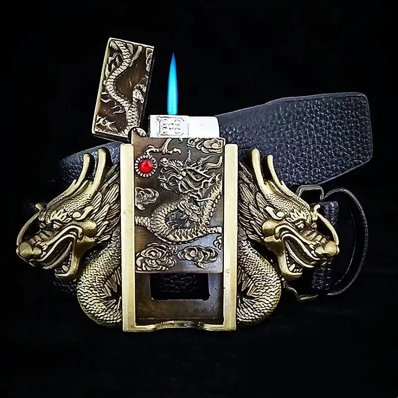 Kerosene Lighter Metal Buckle Belt - Image 6