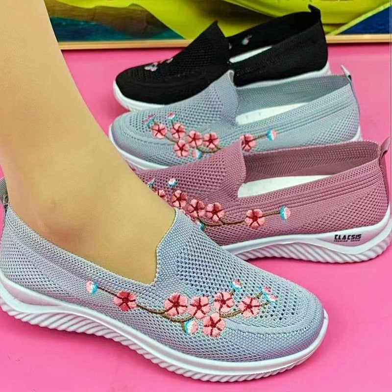 Daily Walk Lightweight Breathable Floral Sneakers - Image 5