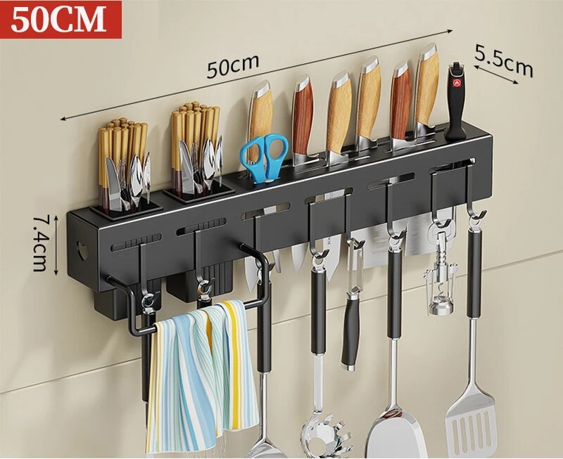 Modern Wall-Mounted Kitchen Organizer Tool Station - Image 5