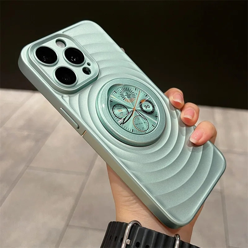 Clock Water Ripple Magsafe Bracket Phone Case - Image 12
