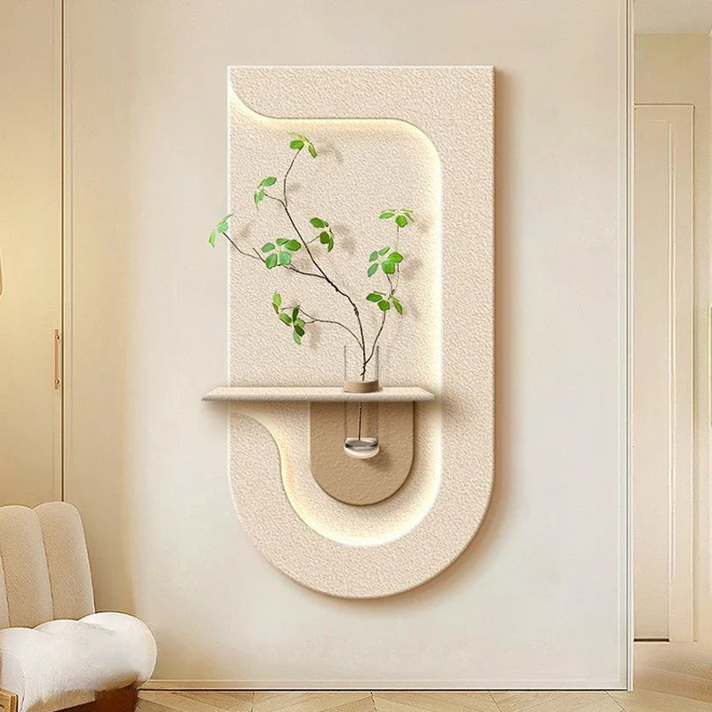 Entrance Decoration Green Plant Wall Vase Lamp - Image 3
