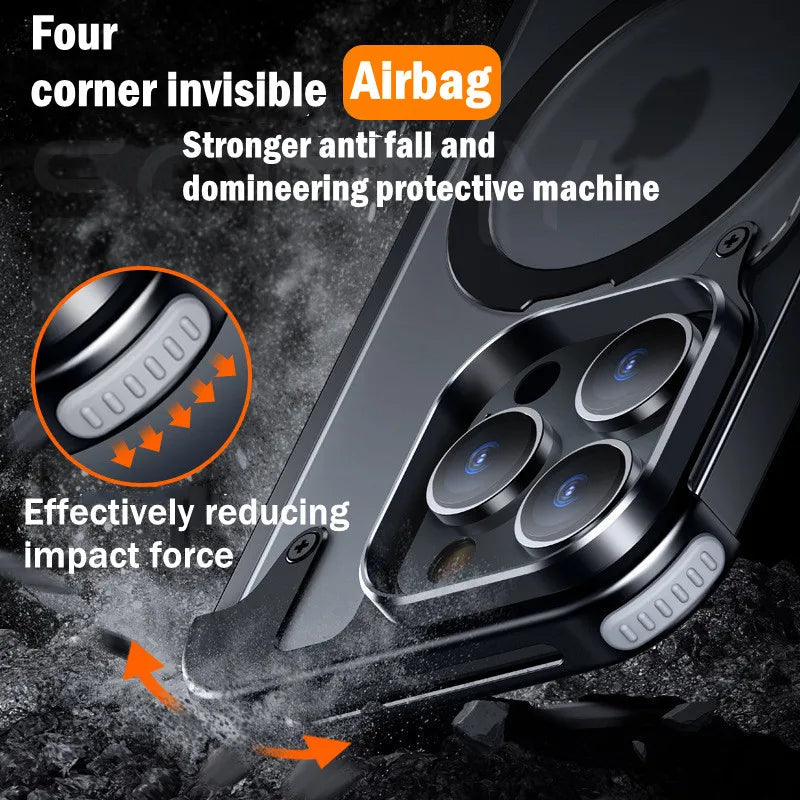 Magnetic Shockproof Metal Bumper Magsafe iPhone Case - Image 2
