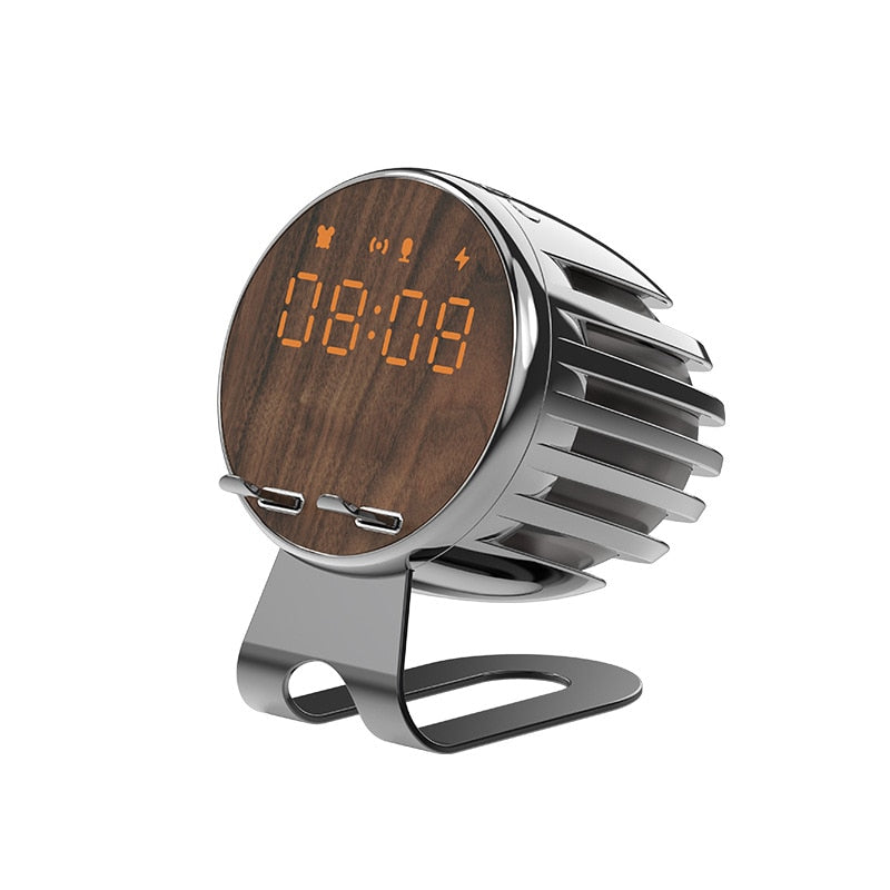 Elegance Symphony Wooden Bluetooth Speaker Clock - Image 5