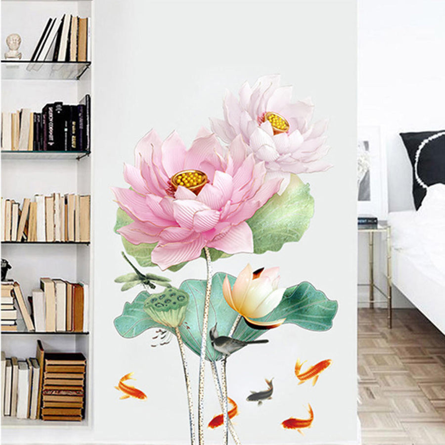 Modern Blossom Lotus Self-Adhesive Wall Sticker - Image 7
